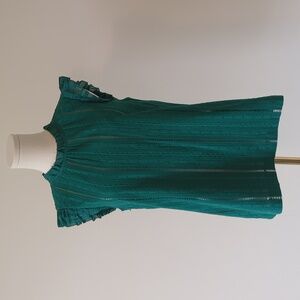 JCrew size 6 tall green top with detailing